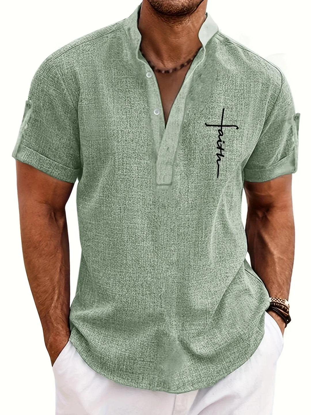 Lev | The Stand Collar Shirt