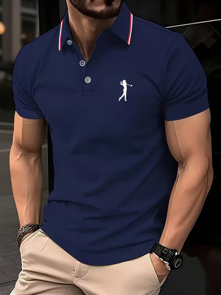 Arnold | Men's Casual Golf Print Short-Sleeve Shirt