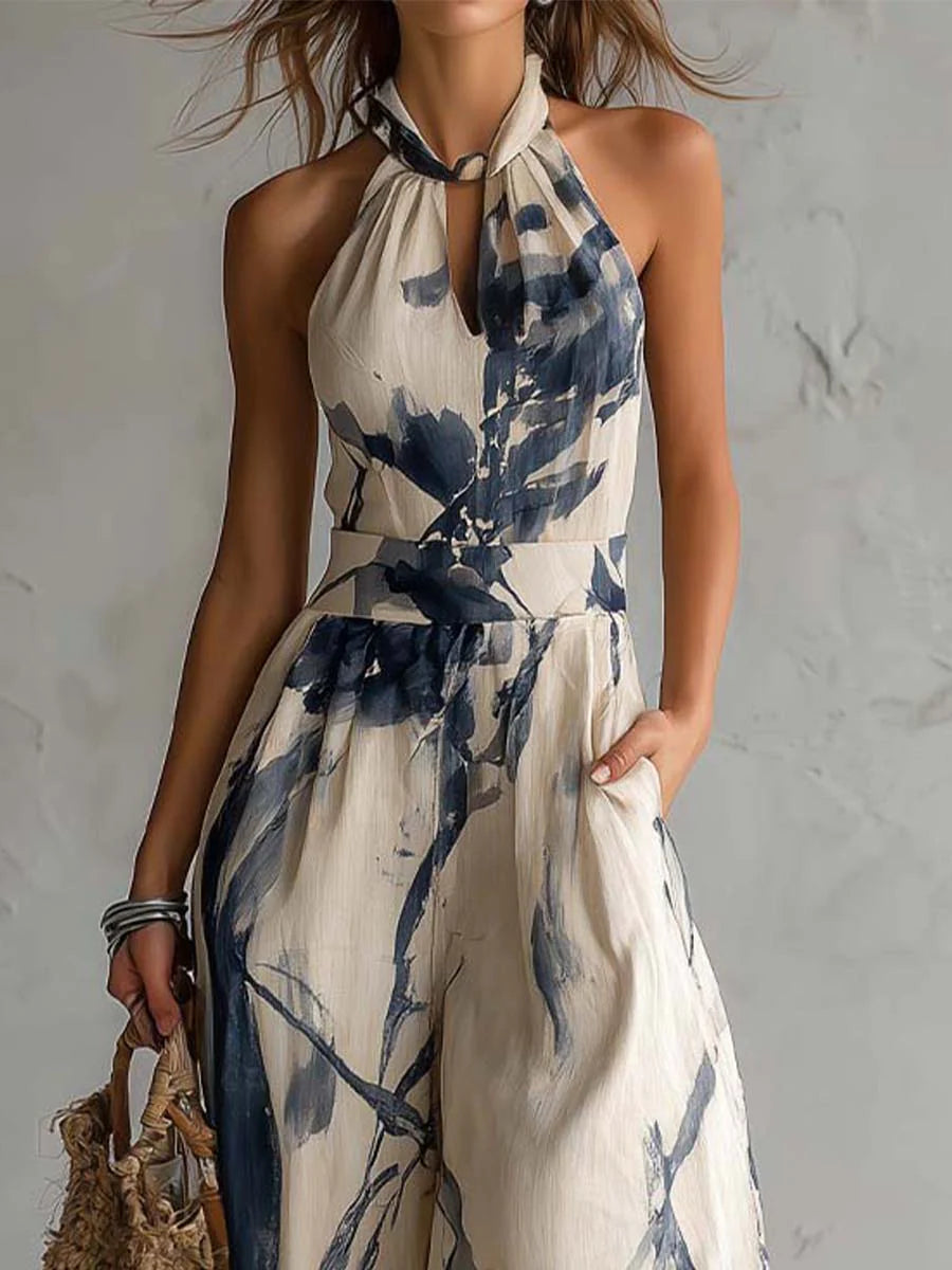 Solaine | The Elegant Halter Jumpsuit