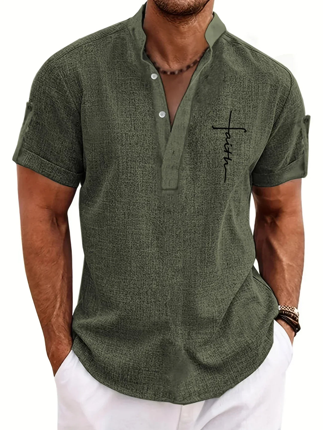 Lev | The Stand Collar Shirt
