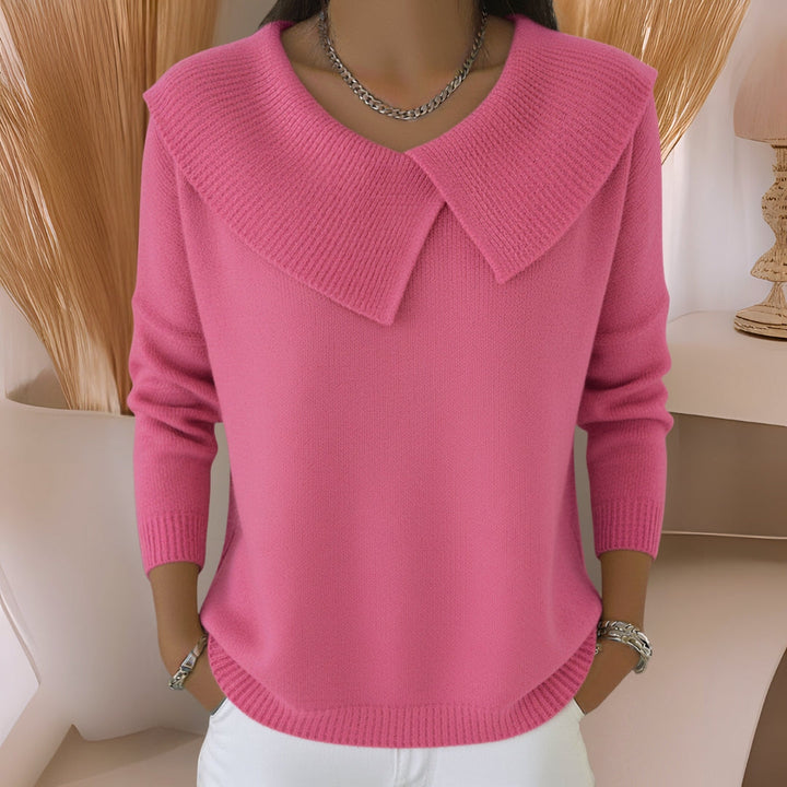Ingrid | The Pleated-Collar Knit Sweater