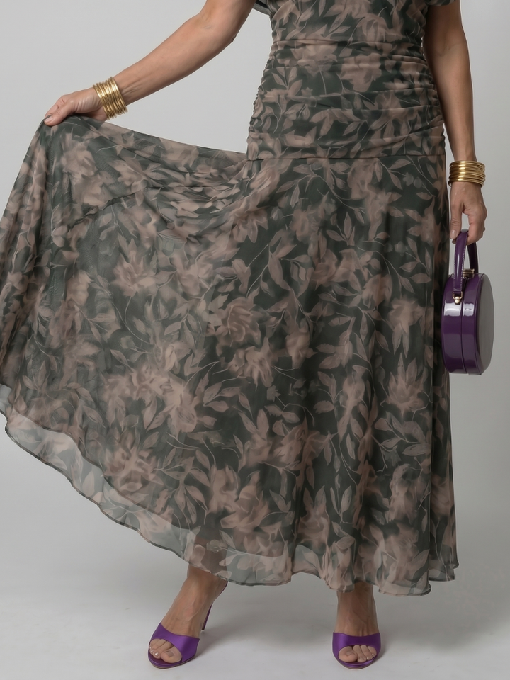 Calen | Women's Off-Shoulder Midi Dress — Flowy Fit