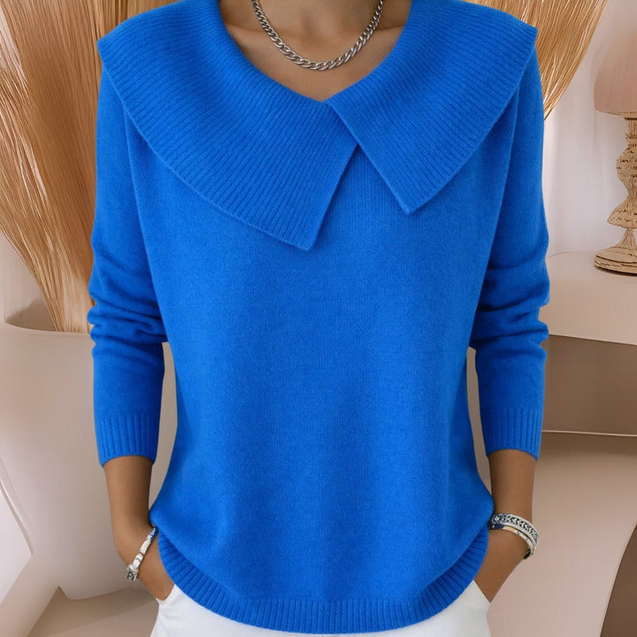 Ingrid | The Pleated-Collar Knit Sweater