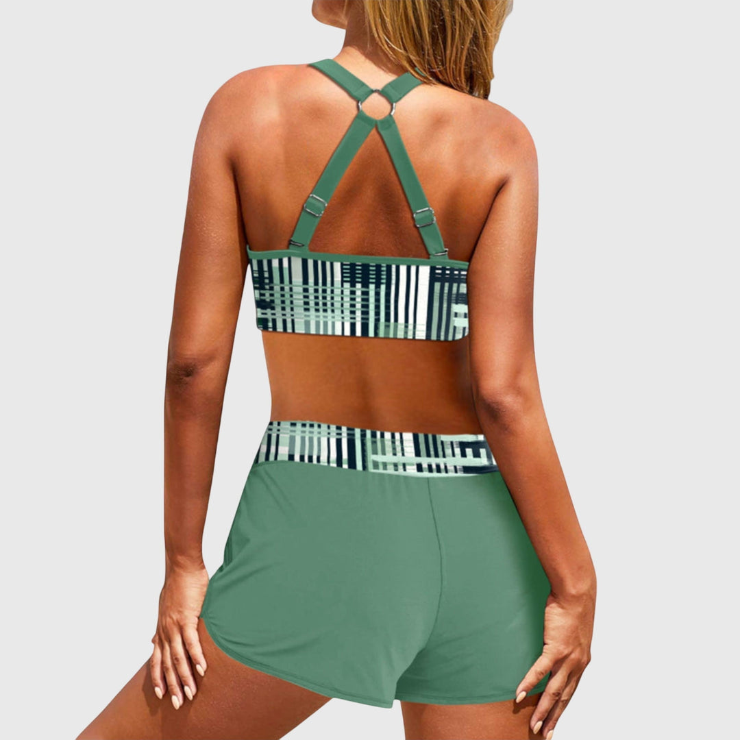 Janelle - Women's Ribbed High-Waisted Bikini Set