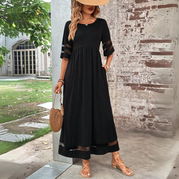 Aubrey™ – Women's Tummy-Smoothing Empire Waist Midi Dress