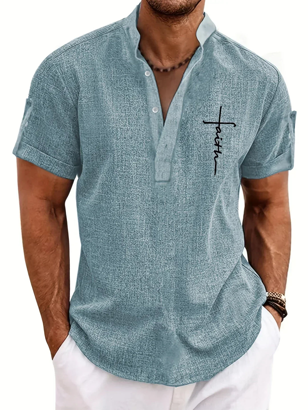 Lev | The Stand Collar Shirt