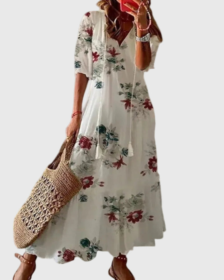 Amalia | Women's Boho Vintage Maxi Dress — Summer Style