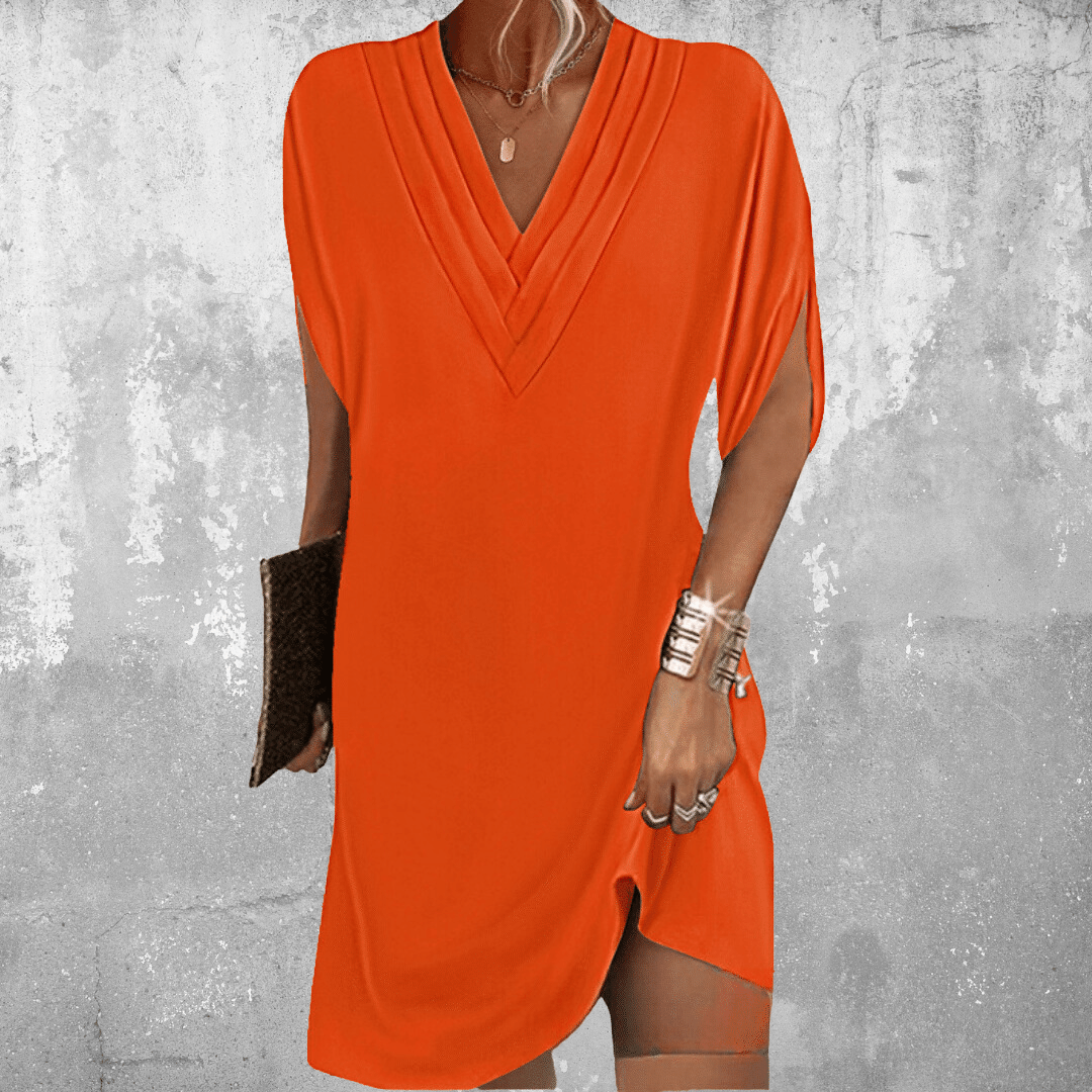 Thalia | Women's Flattering V-Neck Shift Dress for Any Occasion