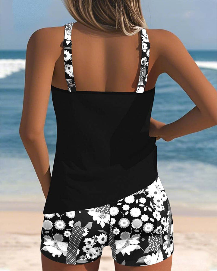 Colette | Women's Supportive Two-Piece Swim Set with Boxer Bottoms