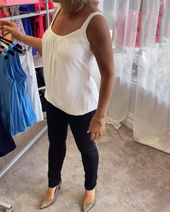 Lark | The Pleated Neckline Top