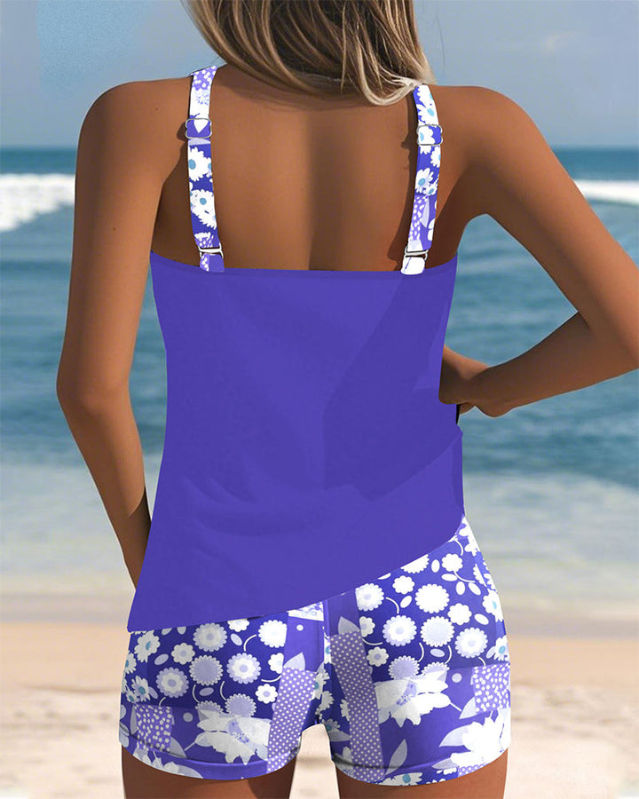 Colette | Women's Supportive Two-Piece Swim Set with Boxer Bottoms