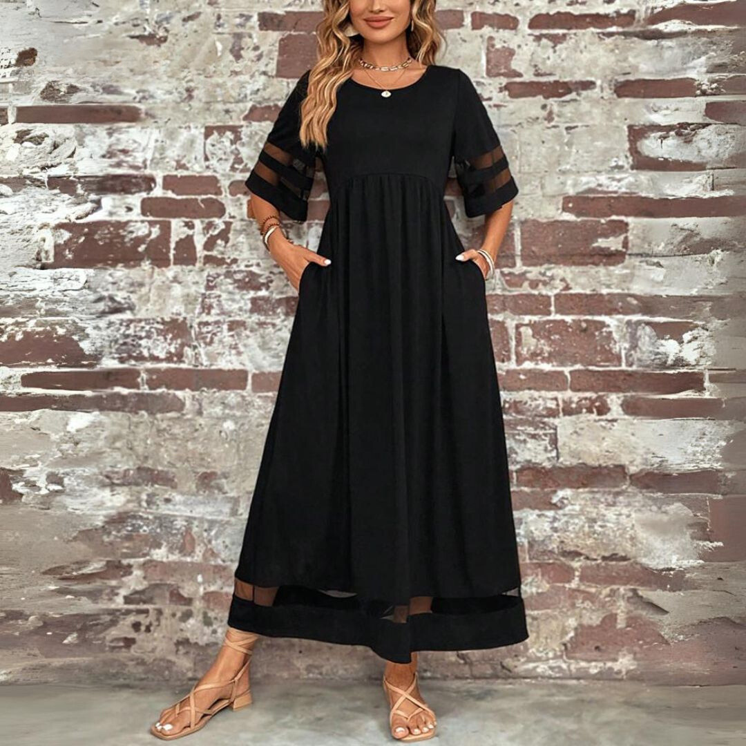 Aubrey™ – Women's Tummy-Smoothing Empire Waist Midi Dress