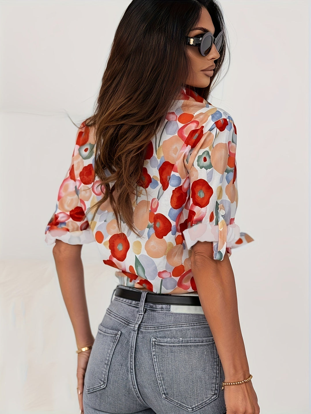 Mylene | Women's Floral Blouse — Colourful Everyday Style
