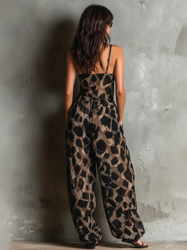 Dita | The Leopard Wide-Leg Jumpsuit