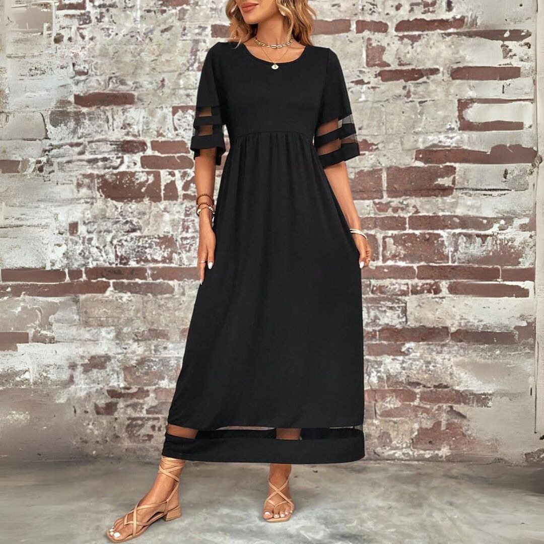 Aubrey™ – Women's Tummy-Smoothing Empire Waist Midi Dress