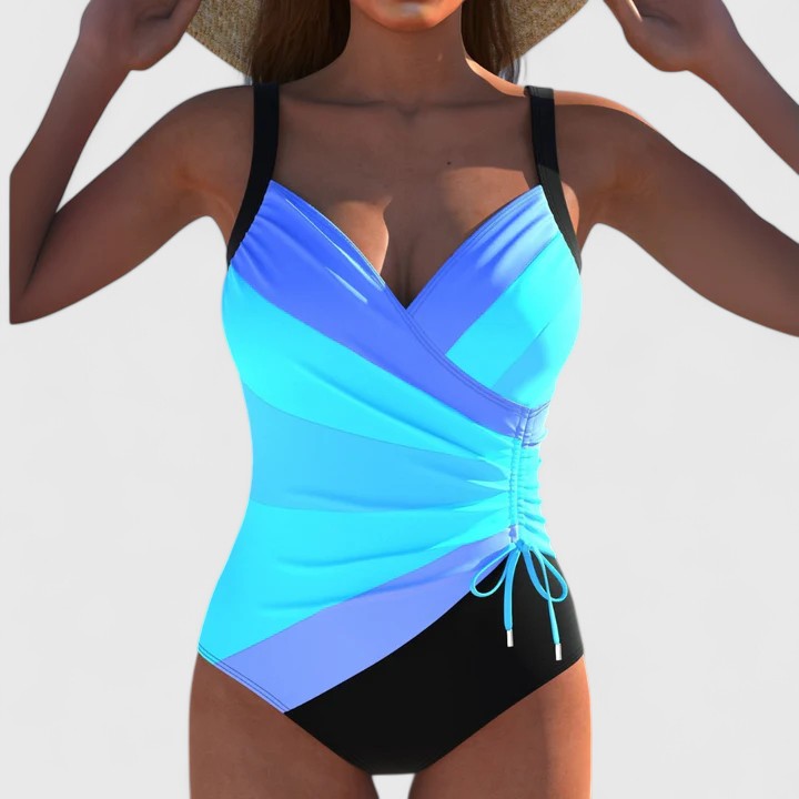 Tazlyne | Women's Floral Wrap One-Piece Swimsuit