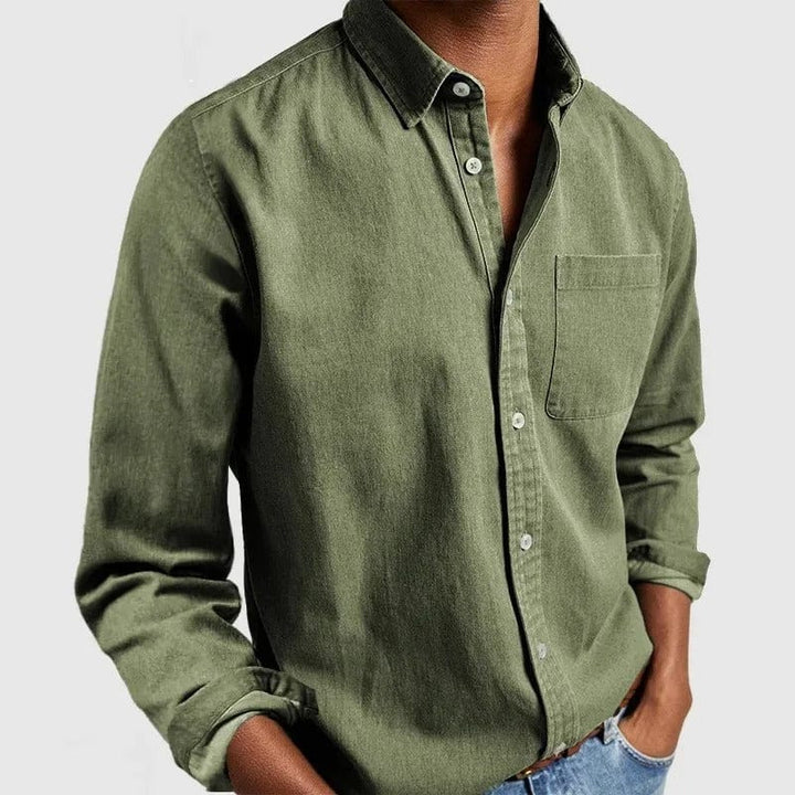 Caleb | Men's Classic Button-Up Shirt — Versatile Fit