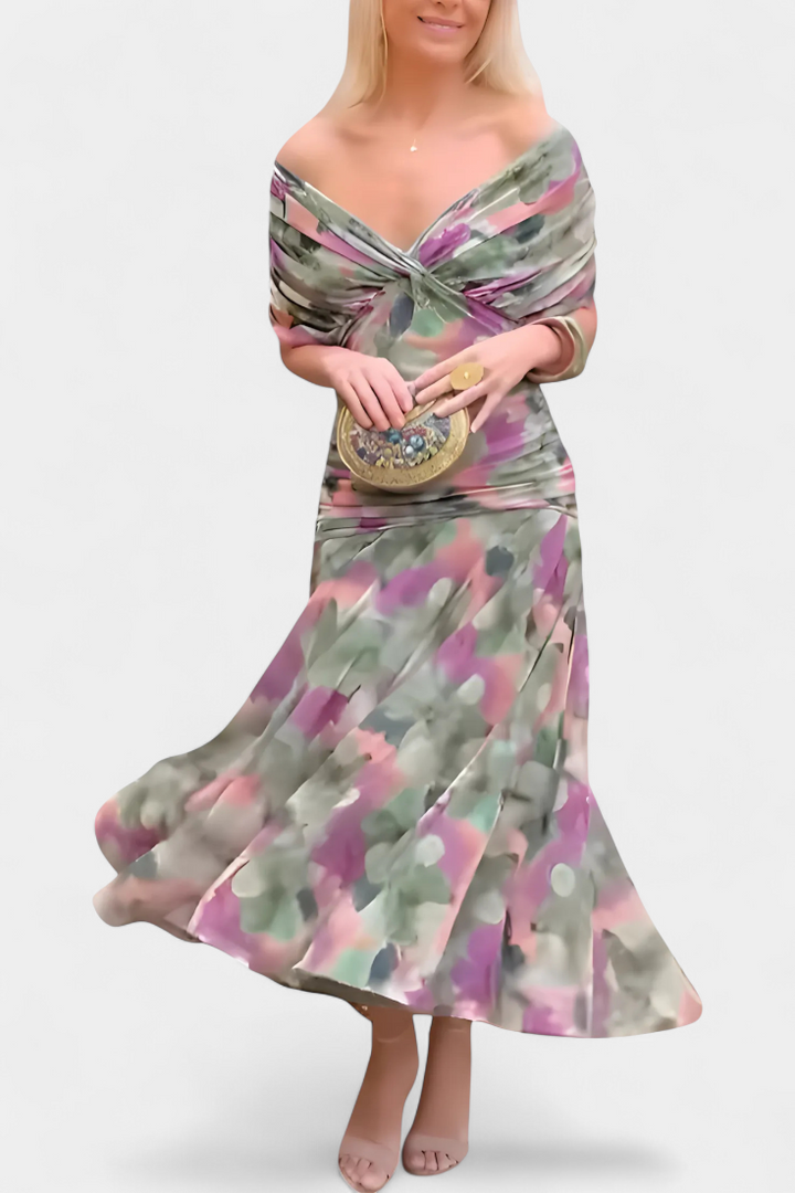 Abigail | Women's Floral Maxi Dress — V-Neck Occasion