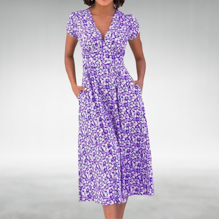 Iona | The Short-Sleeve Flared Midi