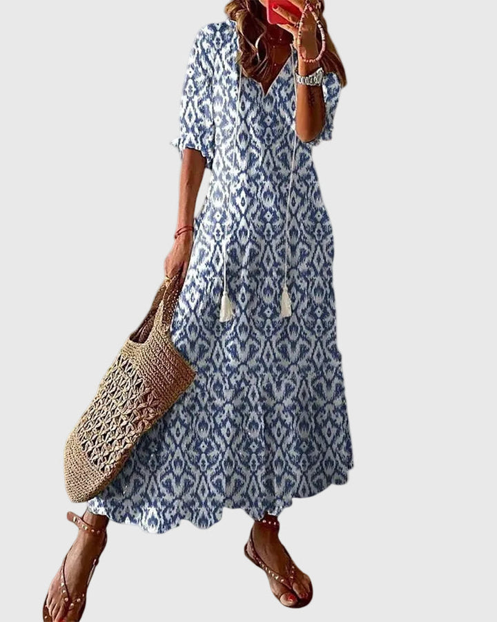Amalia | Women's Boho Vintage Maxi Dress — Summer Style
