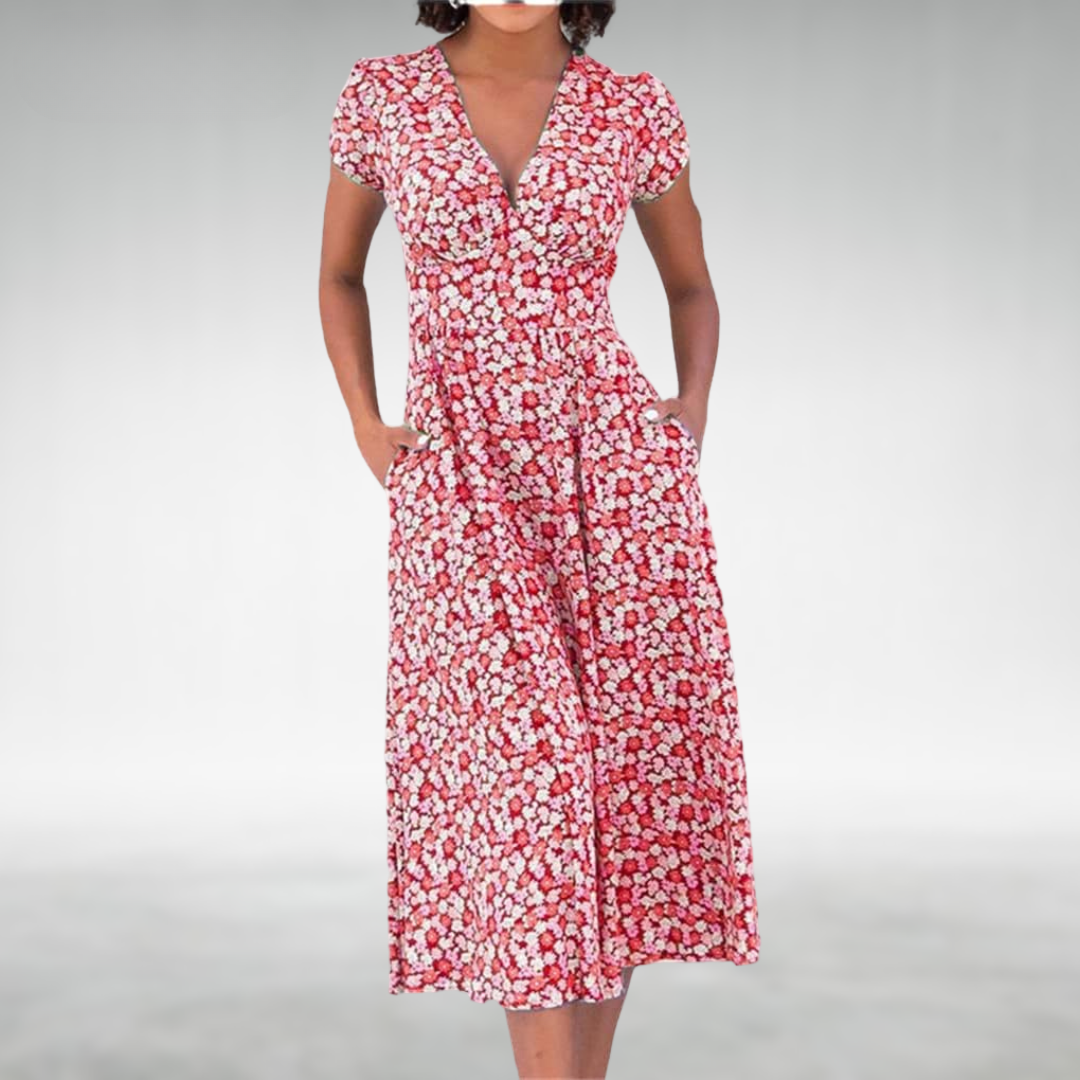 Iona | The Short-Sleeve Flared Midi