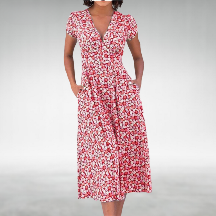 Iona | The Short-Sleeve Flared Midi