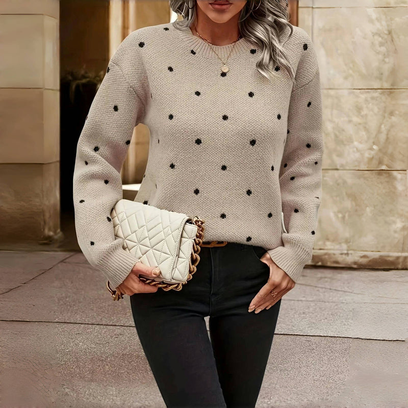 Prue | The Polkadot Round-Neck Sweater