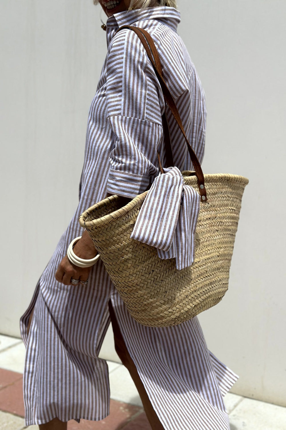 Sophia | Women's Striped Shirt Dress — Relaxed Summer Style