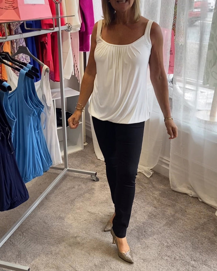 Lark | The Pleated Neckline Top