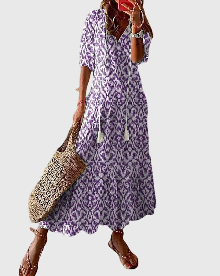 Amalia | Women's Boho Vintage Maxi Dress — Summer Style
