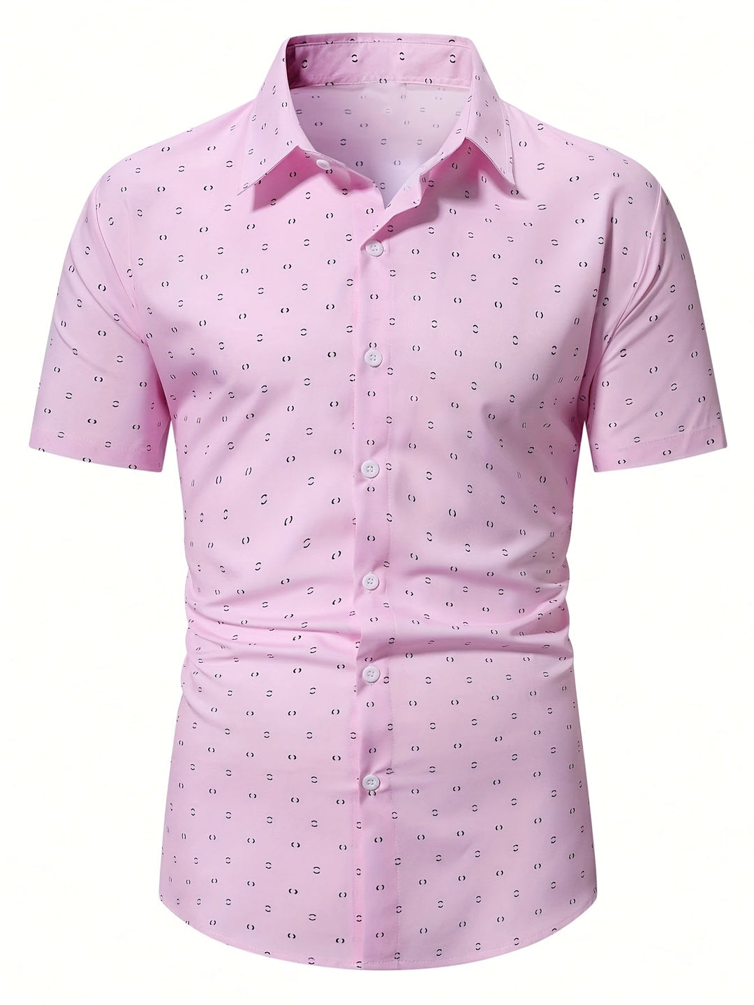 Aaron | Men's Printed Short Sleeve Shirt — Tailored Fit