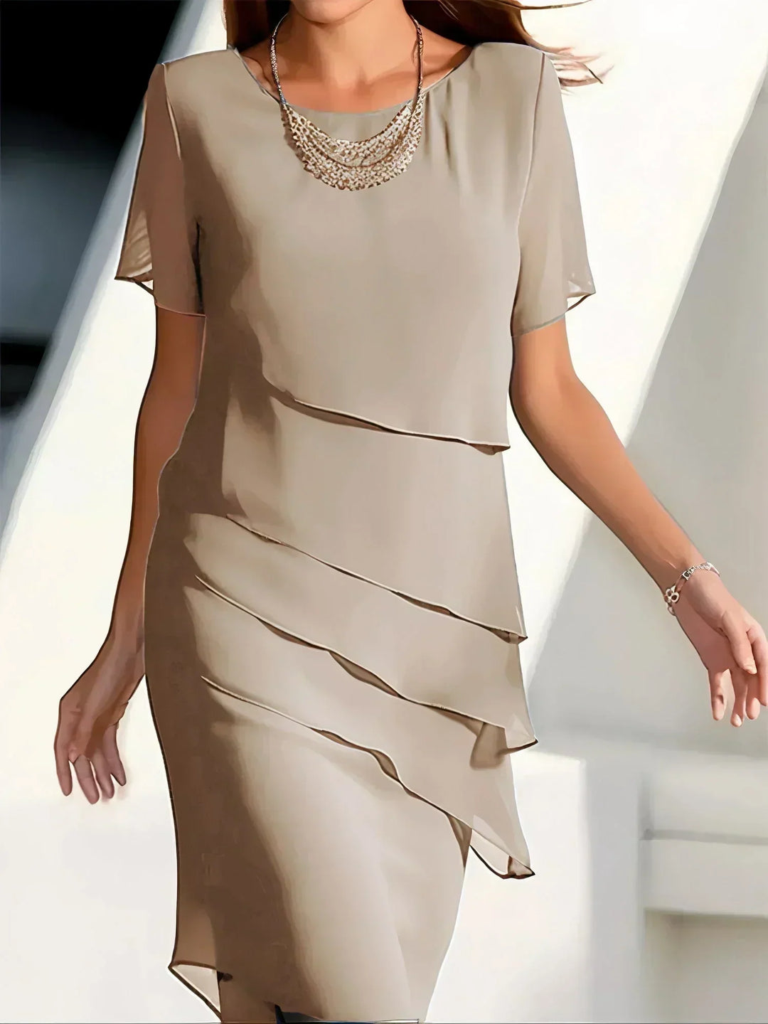 Pamela | Women's Elegant Layered Dress — Timeless Style