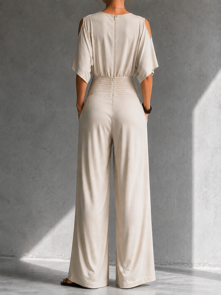 Luz | The Wrap-Front Wide-Leg Jumpsuit