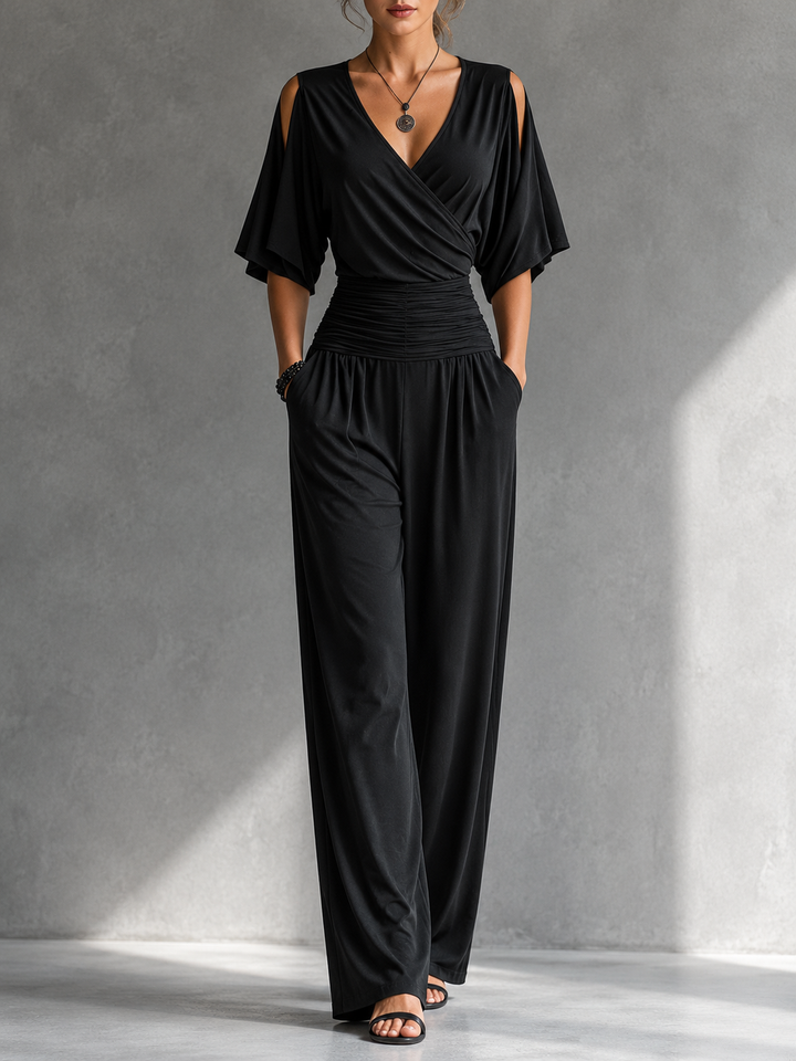 Greta | The Wrap-Front Wide-Leg Set