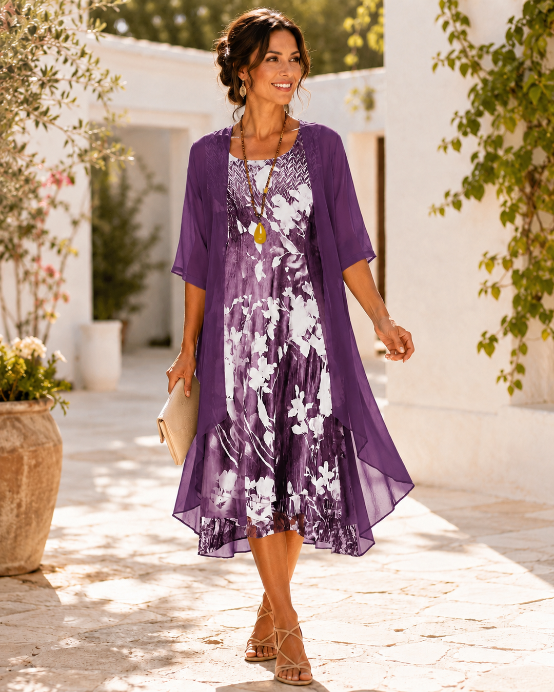 Nadia | The Floral Two-Layer Dress