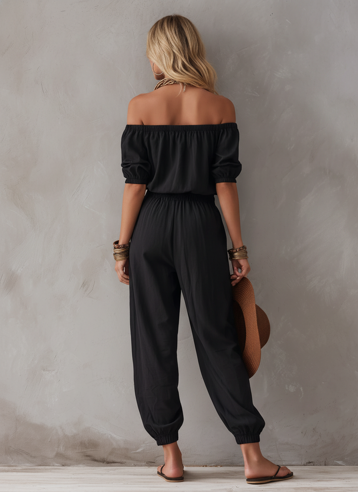 Harlow | The Sleeveless Off-Shoulder Jumpsuit