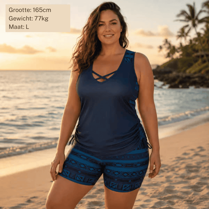Mavi | The Adjustable Boho Tankini Set