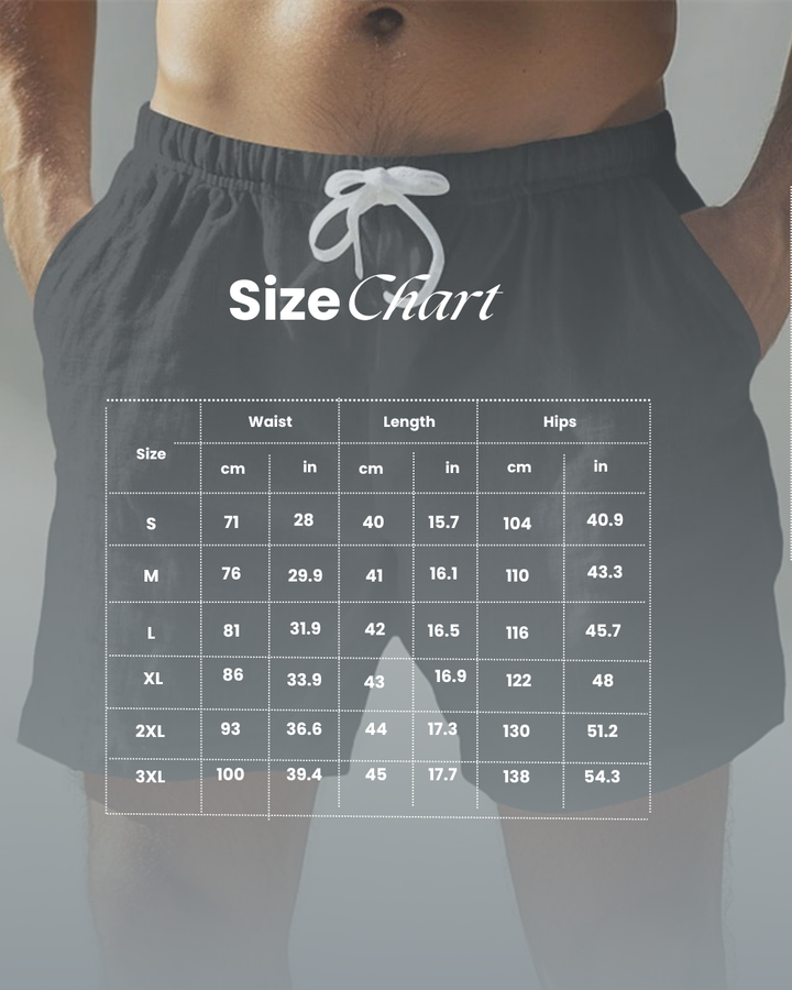 King - Men's Lightweight Drawstring Summer Shorts