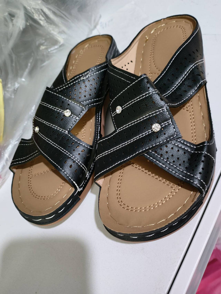 Susan | Women's Orthopedic Crossover Wedge Sandals