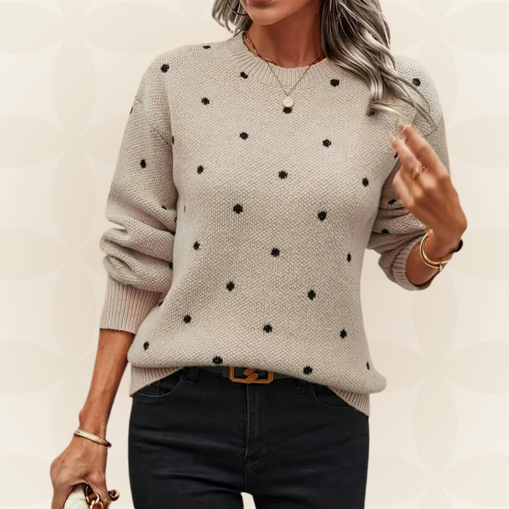Prue | The Polkadot Round-Neck Sweater