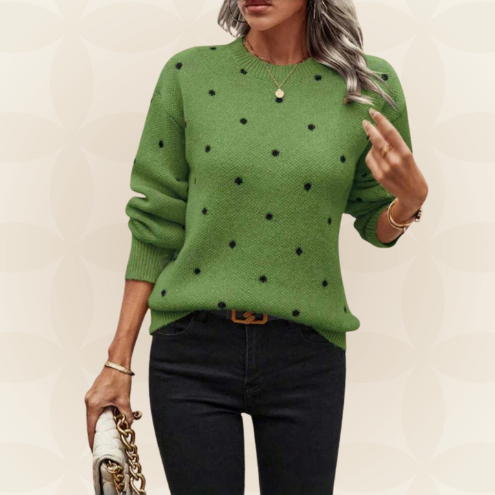 Prue | The Polkadot Round-Neck Sweater