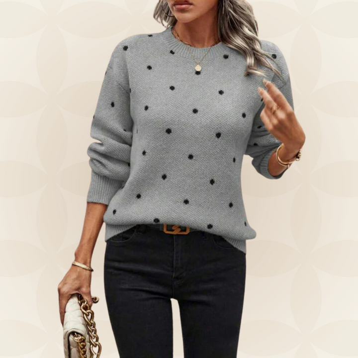 Prue | The Polkadot Round-Neck Sweater