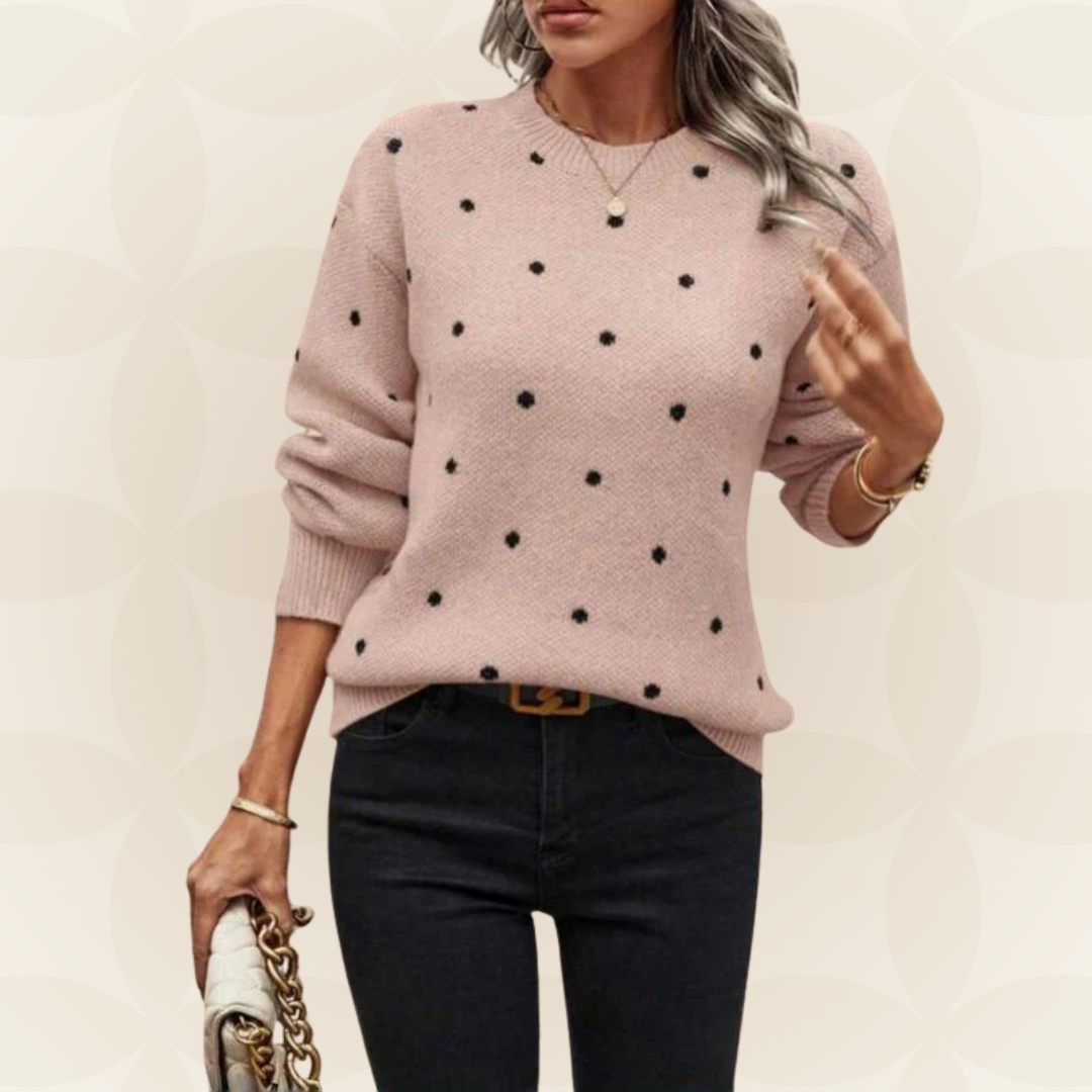 Prue | The Polkadot Round-Neck Sweater