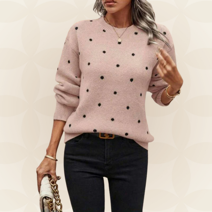 Prue | The Polkadot Round-Neck Sweater