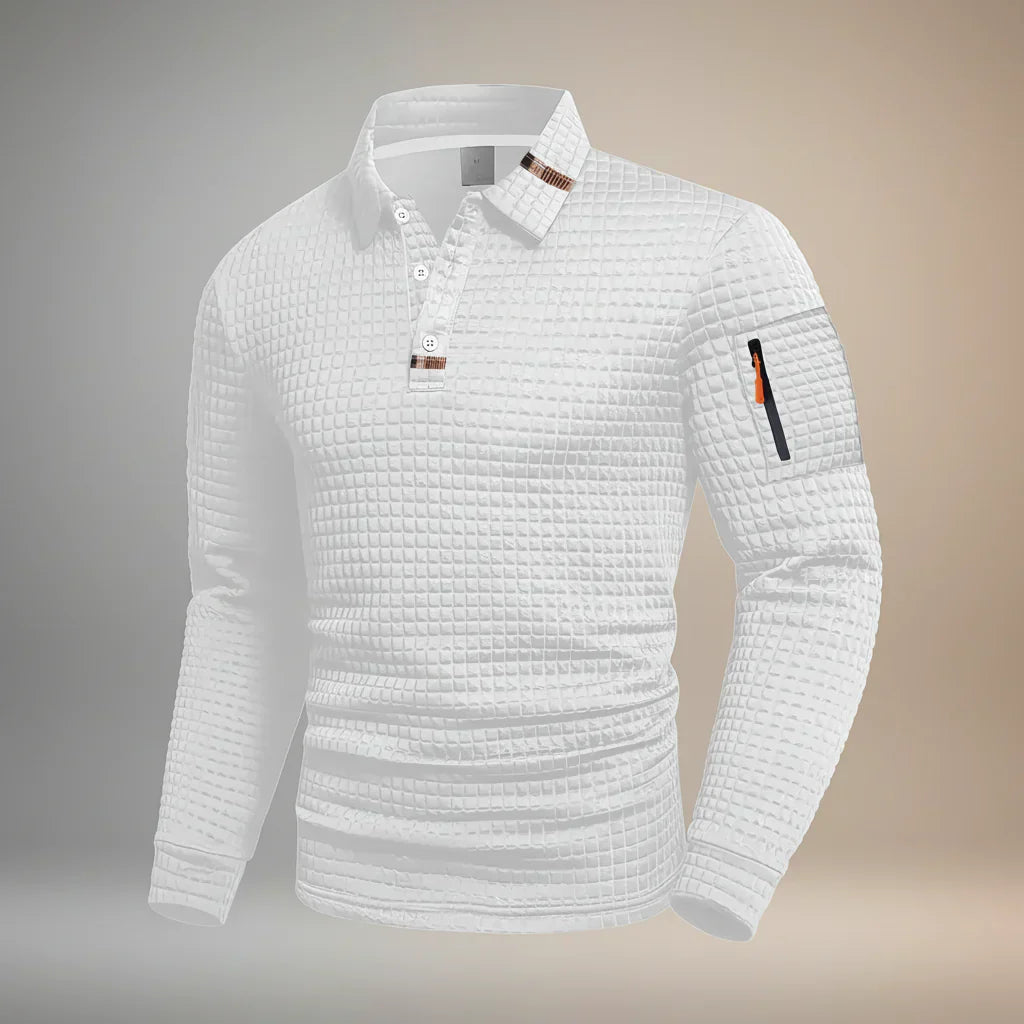 Linden - Women's Textured Polo Shirt — Elegant Comfort