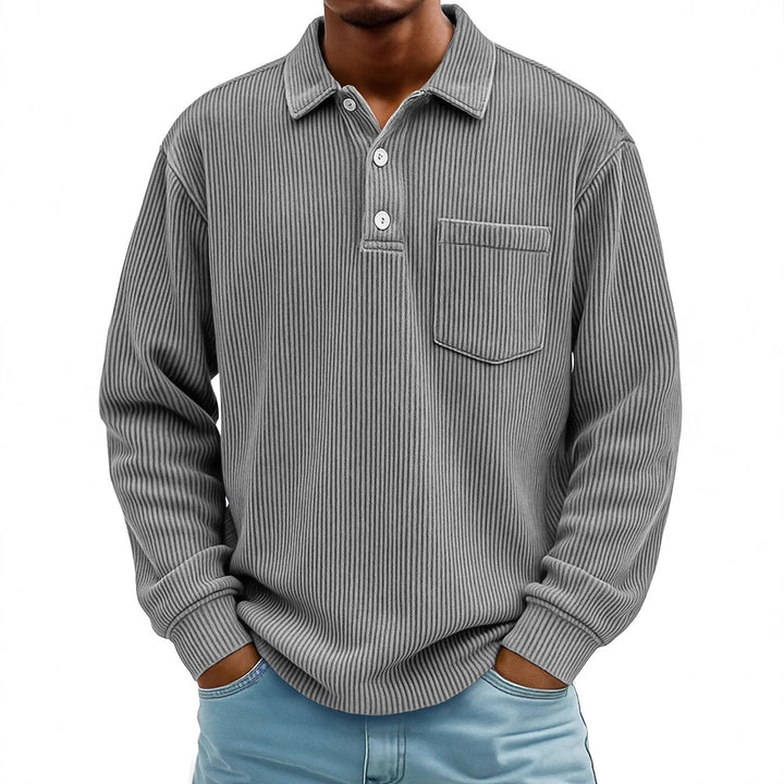 Walt | The Textured Long-Sleeve Polo