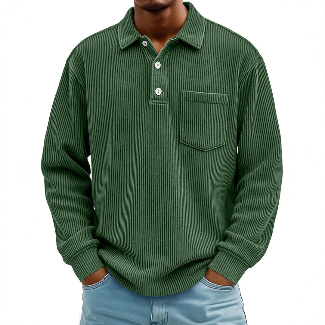 Walt | The Textured Long-Sleeve Polo