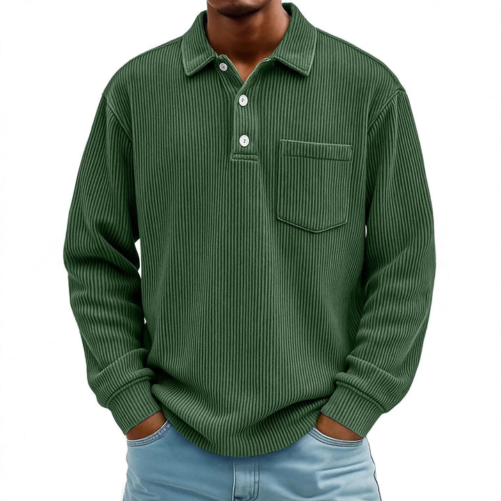 Walt | The Textured Long-Sleeve Polo