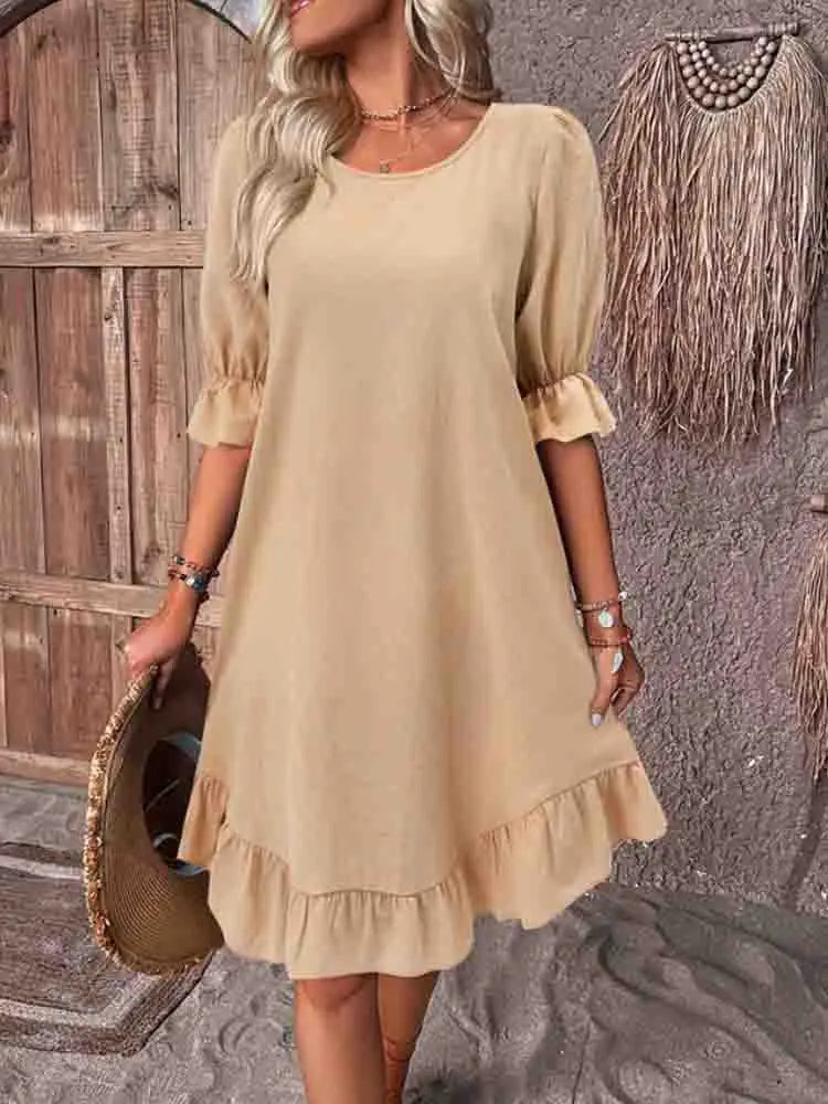 Sally | Women's Ruffle Summer Dress — Relaxed Fit