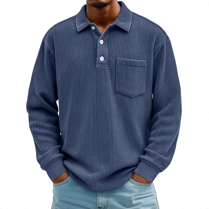 Walt | The Textured Long-Sleeve Polo